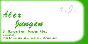 alex jungen business card